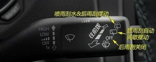 奥迪后雨刷器怎么开,冠道后雨刷器怎么开
