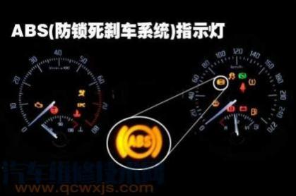 abs指示灯亮了是什么原因,abs故障灯亮是什么意思
