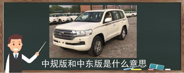 中东版跟中规版是什么意思,中东版和中规版有什么区别